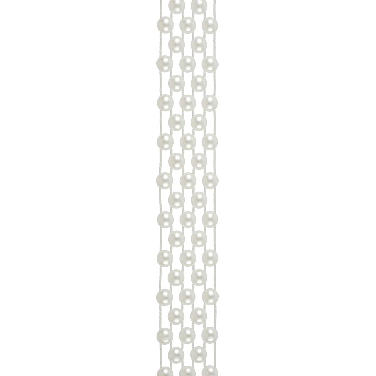 6 Pack: 13mm Ivory Plastic Pearl Garland, 10yd. by Bead Landing™